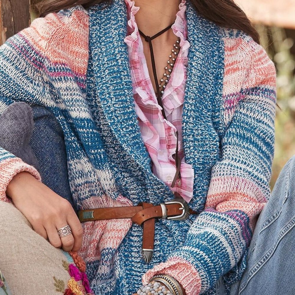 Sundance Catalog new belted long length cardigan sweater Hayden - Medium
